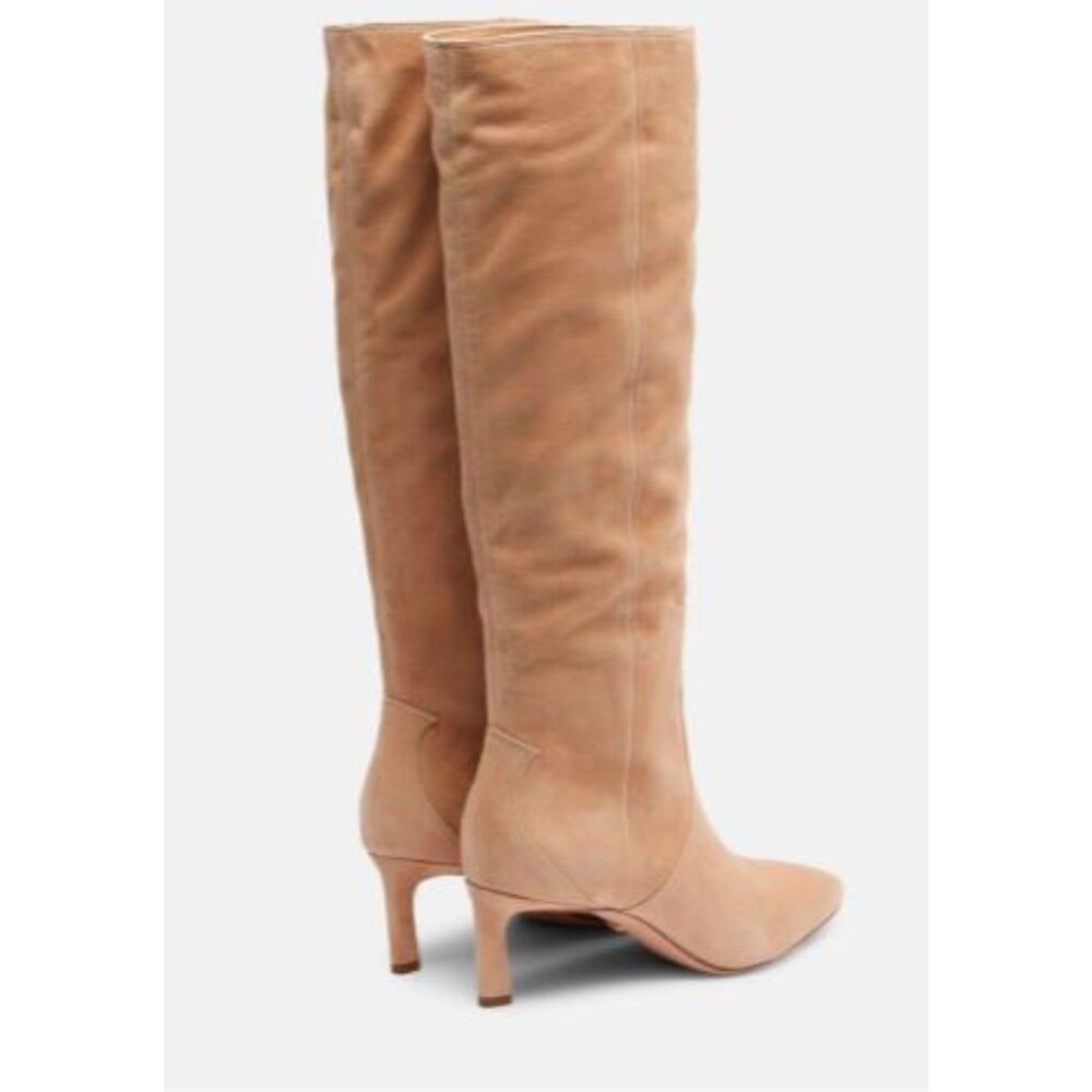 Veronica Beard Kinna Tall Suede Knee High Boots Sz 8 WIDE CALF NIB 780 Sand - Picture 2 of 14